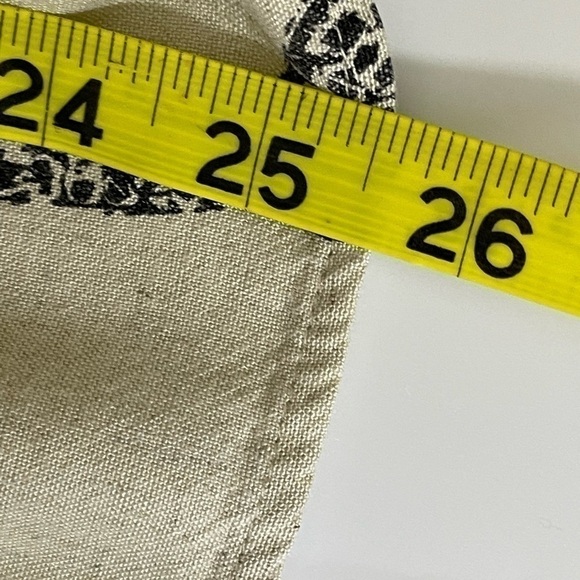 Michael Taylor sz med blazer lightweight rayon/linen blend natural / black print - Picture 8 of 12